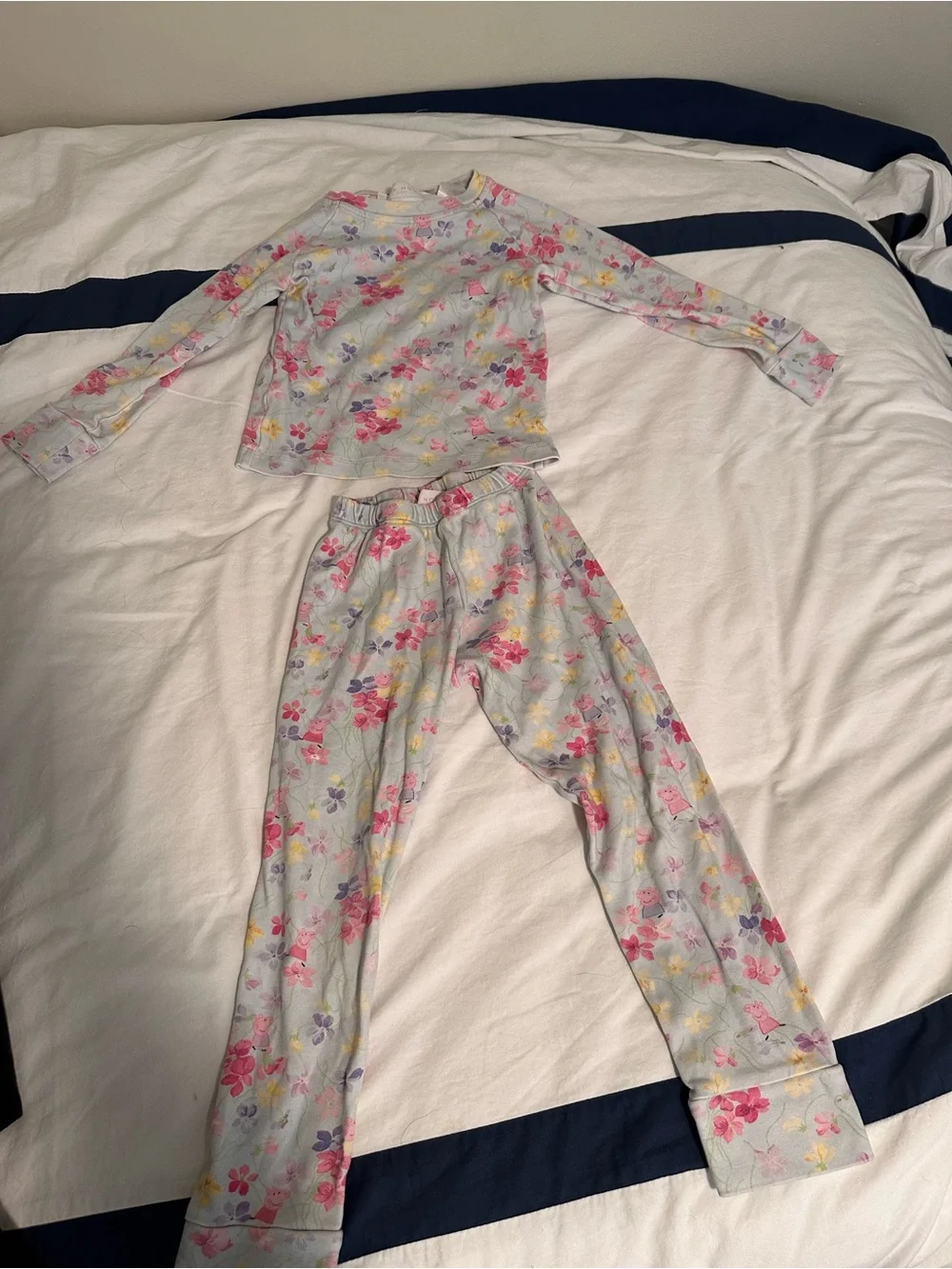 4/5t hill house home/peppa pig Floral Long-Sleeve Pajama Set